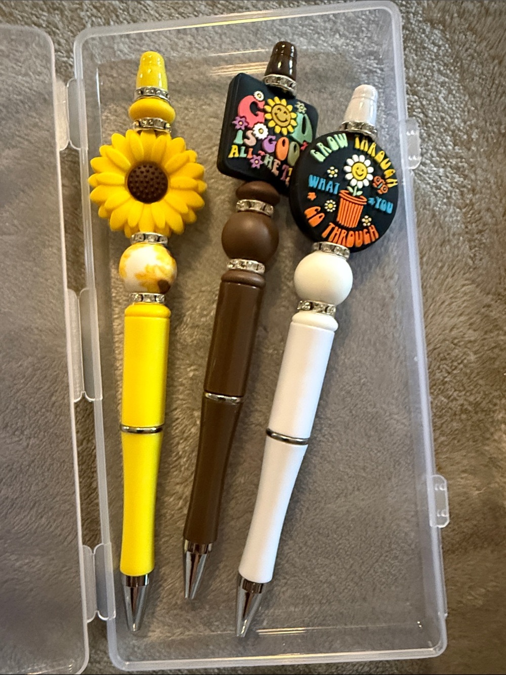 Sunflower Yellow, Chocolate Brown & White Decorative Pens Set